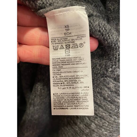 NWT Old Navy Cozy-Knit Open-Front Long Cardigan Sweater Duster Charcoal XS - Picture 9 of 9